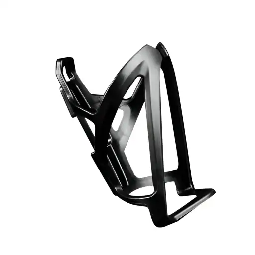 Sleek black minimalist water bottle holder compatible with various bottle sizes, designed for active lifestyles and outdoor activities.