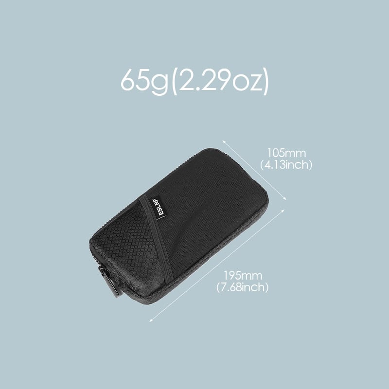 High-quality black eyeglass case with zip closure, compact and lightweight for stylish and convenient storage.