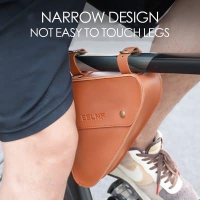 Narrow gym design with leather leg strap for secure fit, ideal for fitness and workout routines.