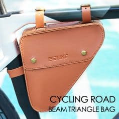 Waterproof cycling road bag with beam triangle design, ideal for bike storage and accessories, stylish and functional for outdoor cycling enthusiasts.