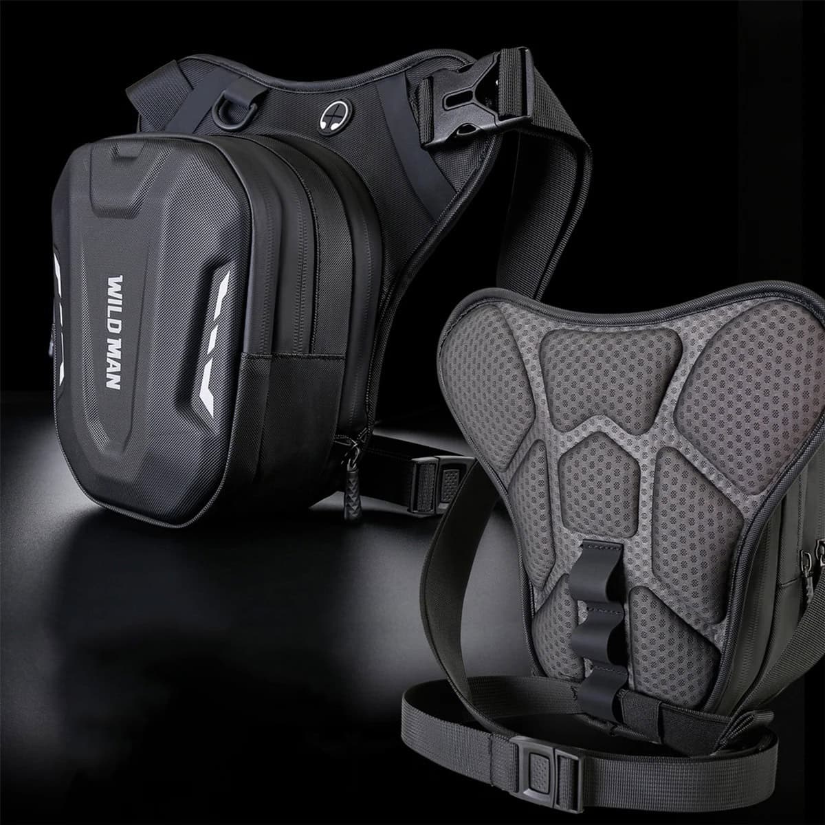 Black ergonomic backpack with multiple compartments, ideal for carrying optical and medical equipment, featuring adjustable straps and padded interior for secure storage.