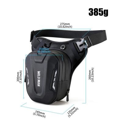 Comfortable black men’s waist bag with adjustable strap, perfect for outdoor sports, travel, and daily use, featuring multiple compartments and durable design.