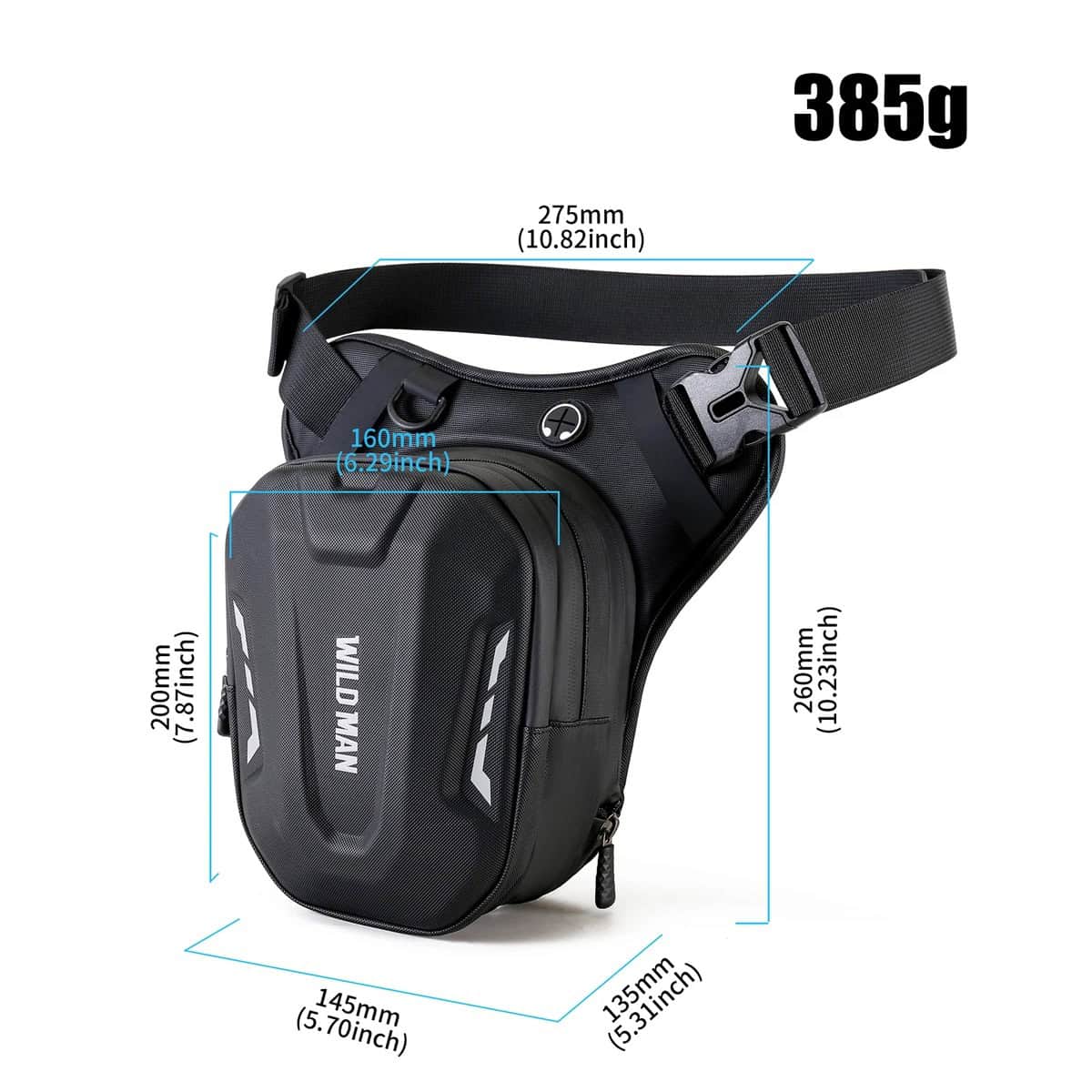 Comfortable black men’s waist bag with adjustable strap, perfect for outdoor sports, travel, and daily use, featuring multiple compartments and durable design.