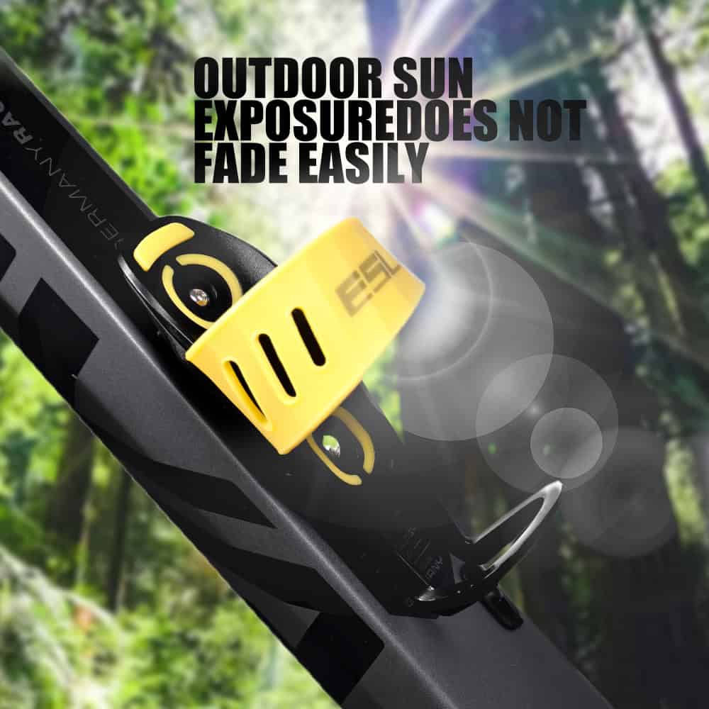 Outdoor sun protection sticker on electronic device; durable, fade-resistant graphic for optimal outdoor visibility.