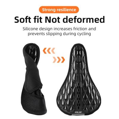 Flexible black cycling handlebar grip with silicone design for anti-slip, comfort, and durability; perfect for road and mountain bikes.