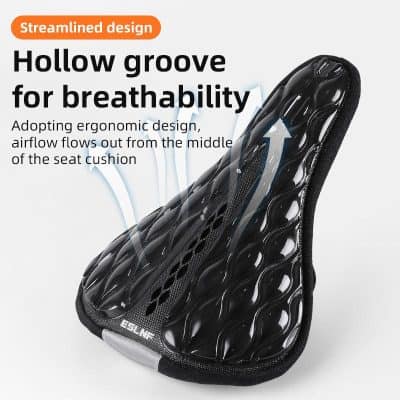 Hollow groove ergonomic seat cushion for airflow breathability, designed to enhance comfort and ventilation during long sitting periods.