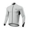 Performance athletic jacket with breathable fabric and front zipper, ideal for outdoor fitness and running.