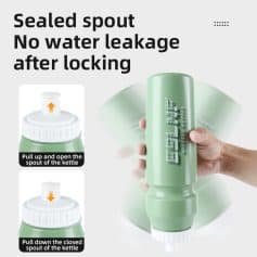 Sealed spout water leakproof bottle, eco-friendly reusable water bottle with locking spout for outdoor activities and sports, Monalisa Store.