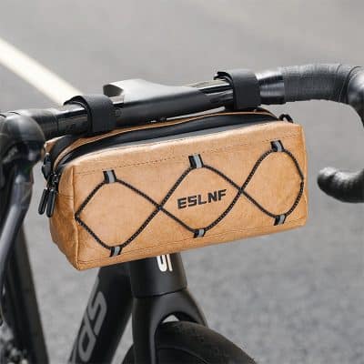 Waterproof bicycle handlebar bag for outdoor cycling storage, ideal for phone, tools, and keys. Durable, lightweight, and easy to attach, perfect for long rides and outdoor adventures.