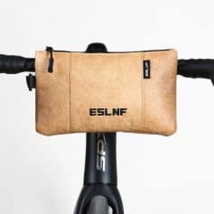Waterproof bicycle handlebar bag with eco-friendly design for cycling accessories and storage. Perfect for outdoor rides and bike commuting.
