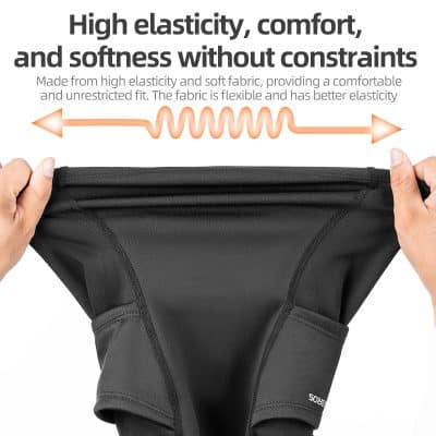Breathable, high-elasticity black underwear for comfortable, unrestricted fit with superior softness and flexibility, ideal for daily wear and active lifestyles.