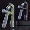 High-tech digital trigger devices with ergonomic grips, designed for precision in medical or fitness applications. Modern, innovative tools showcased in sleek black and green models.