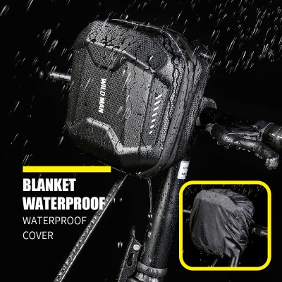 Waterproof motorcycle handlebar cover protecting against rain, featuring a durable waterproof cover for handlebars and accessories. Ideal for outdoor biking in all weather conditions.