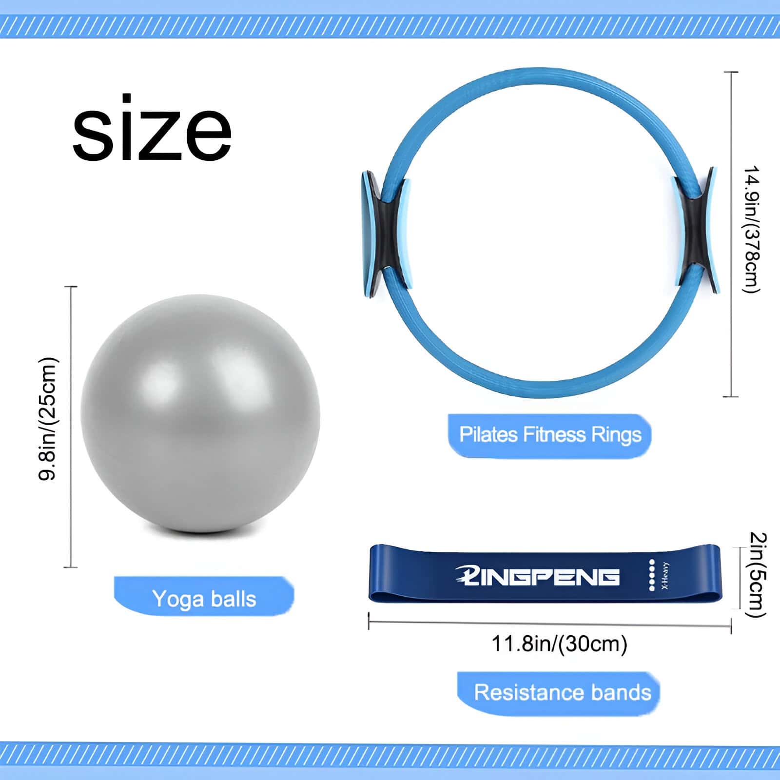Premium Pilates fitness rings, yoga balls, and resistance bands from Monalisa Store for physical therapy, weight training, and yoga exercises. High-quality fitness accessories designed to enhance workout routines.