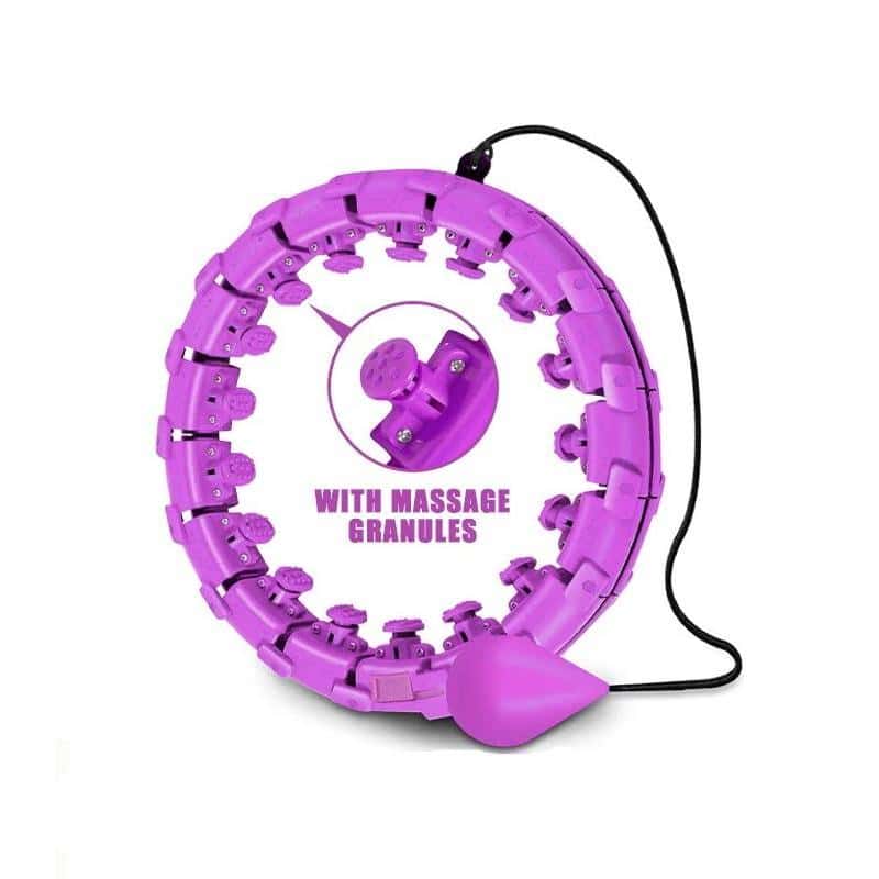 Flexible purple massage and fitness ring with embedded massage granules for muscle relief and enhanced wellness.