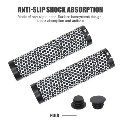 Anti-slip shock absorption exercise grips with honeycomb surface design, shock absorption, and anti-skid features for ergonomic fitness training.