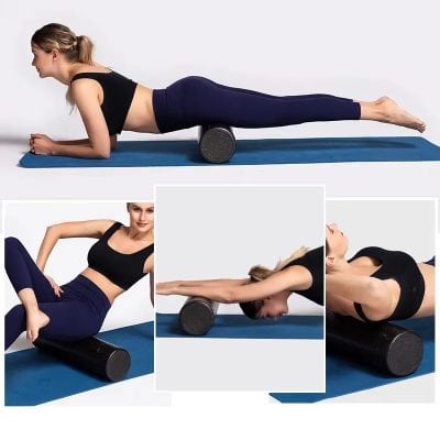 Foam roller exercises for core strength and flexibility yoga stretches at Monalisa Store, enhancing workout routines.