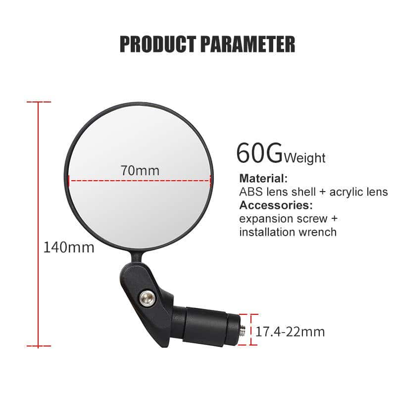 High-quality optical magnifying mirror for precise eye examination, featuring ABS lens shell with acrylic lens, adjustable mounting, and lightweight design for optometry and optical shop use.