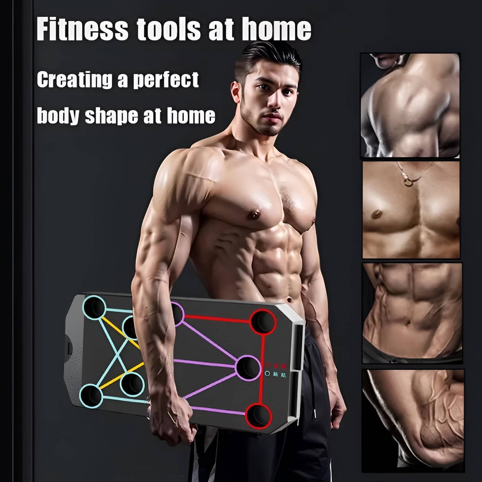 Enhanced muscle building with fitness tools at home for a sculpted physique and healthy body shape. Achieve your fitness goals conveniently using innovative equipment and workout routines.