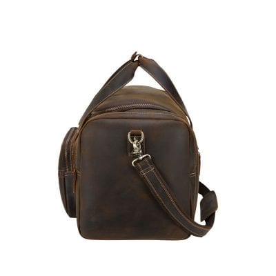 Elegant brown leather laptop bag with shoulder strap for professional men and women. Durable, stylish, and perfect for work or travel.