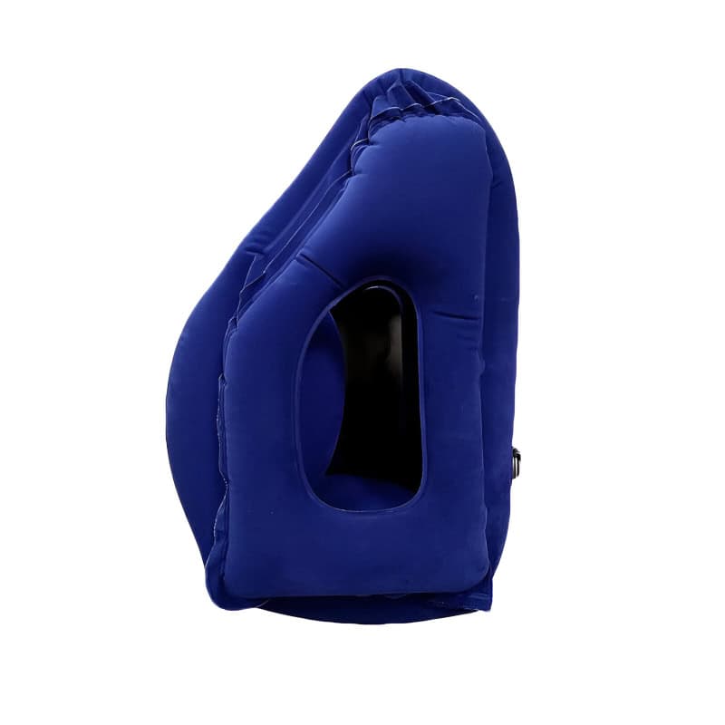Waterproof inflatable travel pillow with ergonomic design for head and neck support, ideal for flights and long journeys, available at Monalisa Medical Store.
