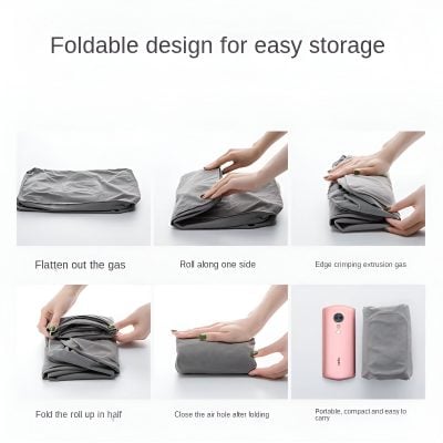 Foldable storage bag for travel and organization, portable and compact design, easy to pack and carry, ideal for clothes and essentials, UV protected, durable material, suitable for home, office, and outdoor use.