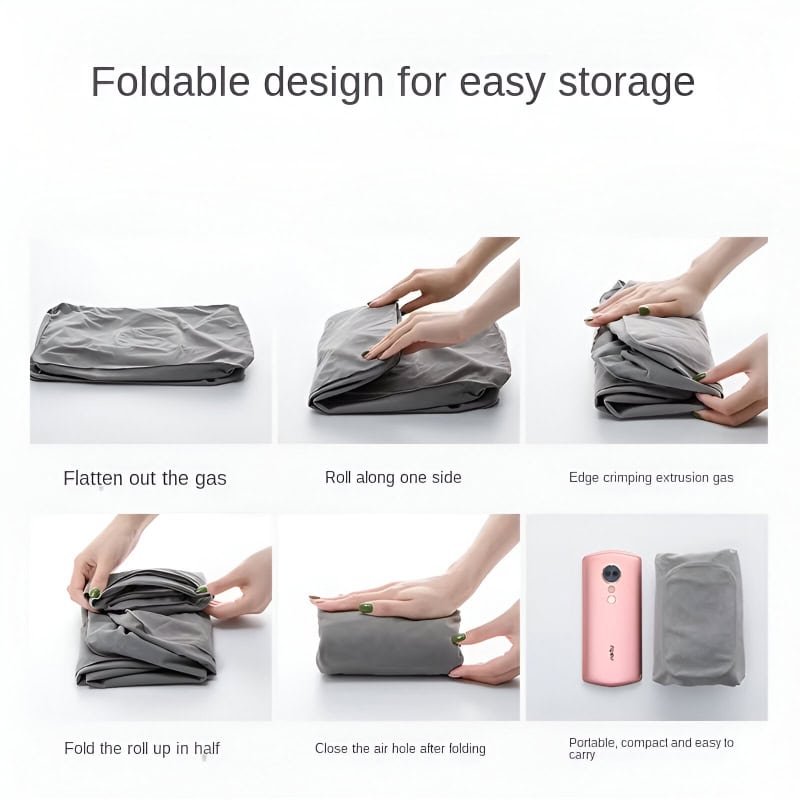 Foldable storage bag for travel and organization, portable and compact design, easy to pack and carry, ideal for clothes and essentials, UV protected, durable material, suitable for home, office, and outdoor use.