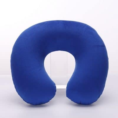 Memory foam travel neck pillow for comfortable support during long flights and travel. Ergonomic design aids in easing neck strain, ideal for travel and relaxation.
