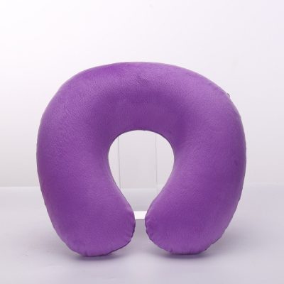 Flexible purple travel neck pillow for comfortable support during flights and long journeys. Perfect for travel, relaxation, and enhancing travel experience.