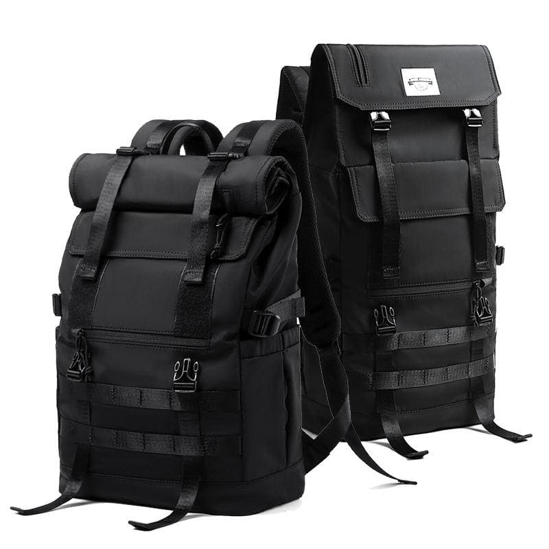 Black tactical backpacks for travel and outdoor activities, durable and spacious design by Monalisa Store.