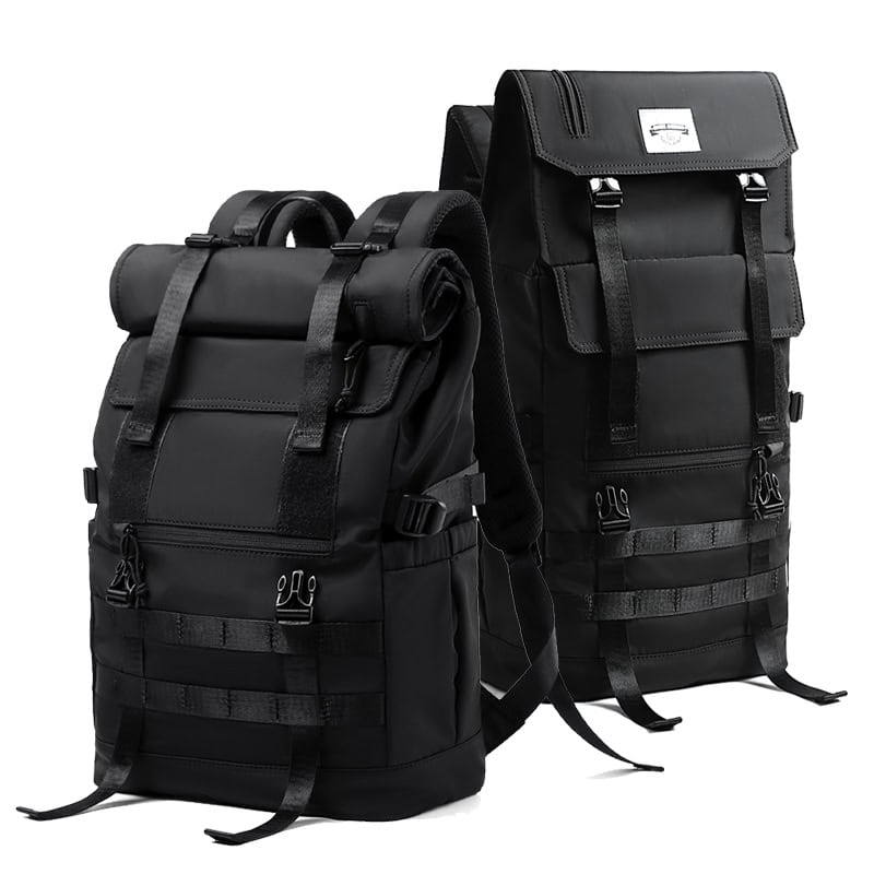 Black tactical backpacks with multiple compartments for travel, outdoor activities, or everyday use at Monalisa Store. Durable, spacious, and versatile for all your needs.