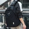 Black backpack for students and commuters with multiple compartments for laptop and accessories - Monalisa Store.
