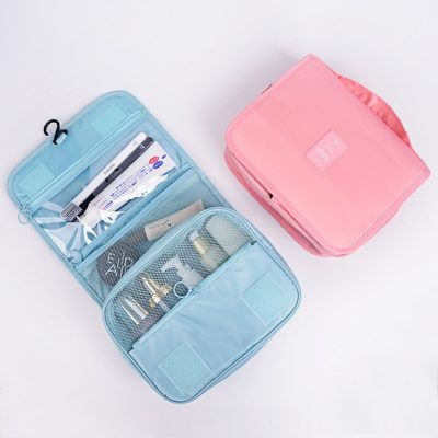 Soft pink and pastel blue medical travel pouches from Monalisa Store, perfect for organizing healthcare essentials and medical supplies on the go. Compact, durable, and stylish.