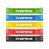 Ping Pung resistance bands set in green, blue, yellow, red, and black for fitness, strength training, and physical therapy. Durable, versatile workout accessories for all fitness levels.