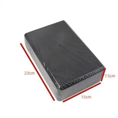 Disposable plastic cover for medical examination beds, dimensions: 23cm x 15cm x 7.5cm, hygienic and sterile bedding accessory for clinics and healthcare providers.