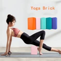 Colorful yoga bricks for fitness and meditation practice at Monalisa Store.
