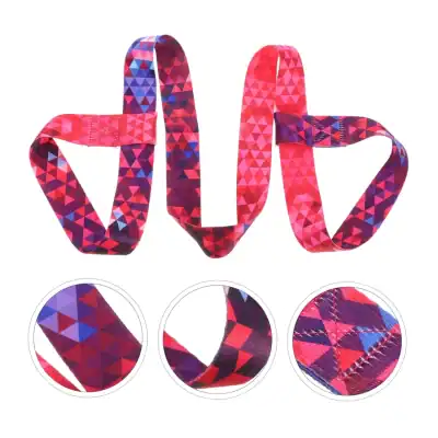 Colorful geometric-patterned eyeglasses strap for glasses or sunglasses, made of durable fabric for secure wear and style. Perfect accessory for eye care and fashion needs.