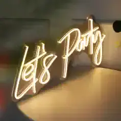 Aesthetic neon sign reading