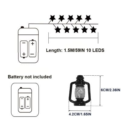 LED string lights for decoration, 1.5M length, 10 LEDs, ideal for indoor and outdoor use, energy-efficient lighting solution from Monalisa Store.