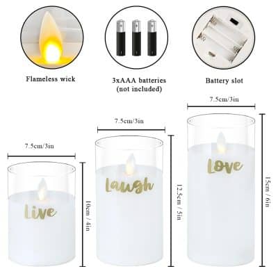 Soft flameless LED candles with