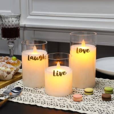 Elegant decorative candles with