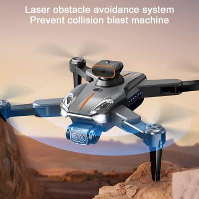High-tech drone with laser obstacle avoidance system for collision prevention at Monalisa Store.