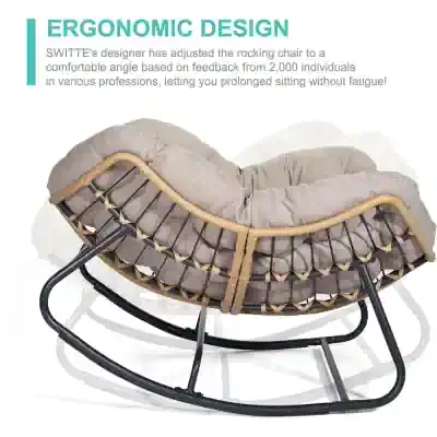 Comfortable ergonomic rocking chair with cushioned seat, ideal for relaxation and professional use in medical or office settings. durable frame ensures stability and style.