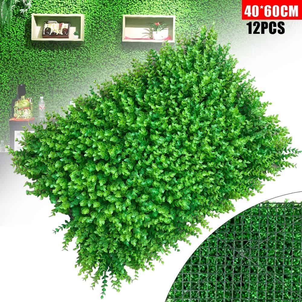 12pcs Artificial Mat Panel Wall Hedge Decor - Image 3