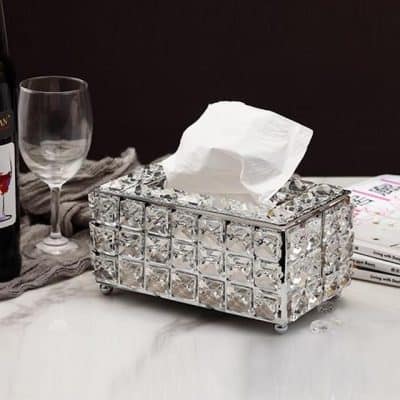 Crystal Facial Tissue Box Holder