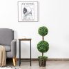 Elegant 36" Double Ball Topiary Artificial Tree for Indoor & Outdoor Decor
