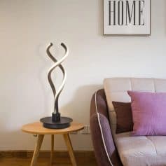 Alternative view of Modern Black LED Spiral Table Lamp