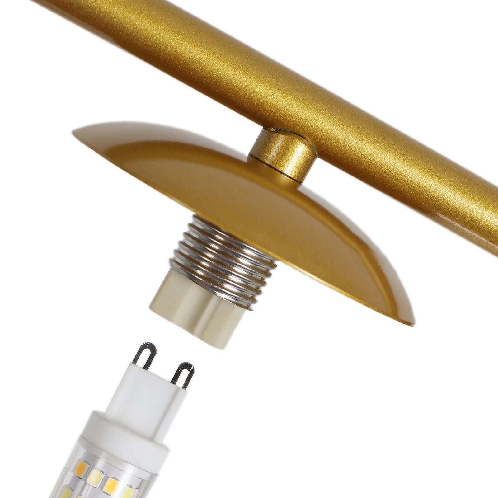 Modern Gold 3-Light Fixture with Milk White Glass Globes - Image 6