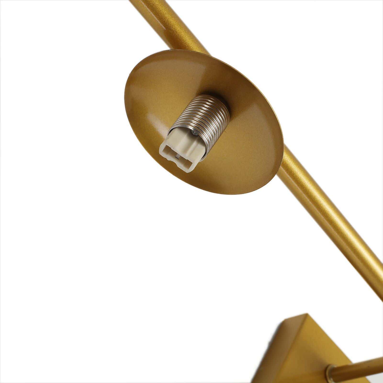 Modern Gold 3-Light Fixture with Milk White Glass Globes - Image 5