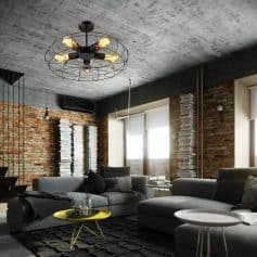 Alternative view of Retro Iron Cage Chandelier